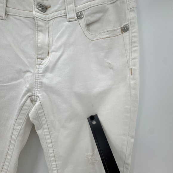 Miss Me White Distressed Mid-Rise Cuffed Skinny Jeans Women 31 MS4009CK74 - Picture 13 of 15